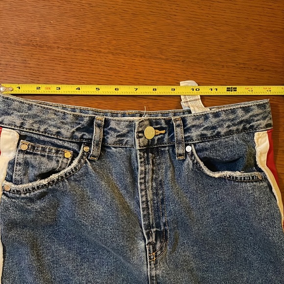 Mini Denim skirt with racer stripes - Picture 5 of 5